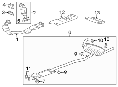 EXHAUST SYSTEM. EXHAUST COMPONENTS.