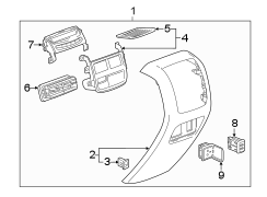 Console Trim Panel (Rear, Upper)