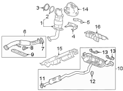 EXHAUST SYSTEM. EXHAUST COMPONENTS. (1/1)