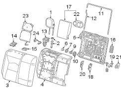 SEATS & TRACKS. REAR SEAT COMPONENTS.