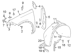 Image of Fender Bracket image for your 2025 Cadillac XT4   