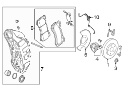 Front suspension. Brake components.