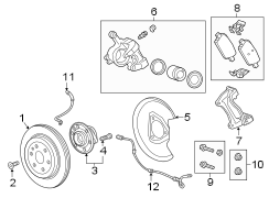 REAR SUSPENSION. BRAKE COMPONENTS.