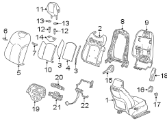 SEATS & TRACKS. DRIVER SEAT COMPONENTS.