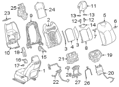 SEATS & TRACKS. PASSENGER SEAT COMPONENTS.