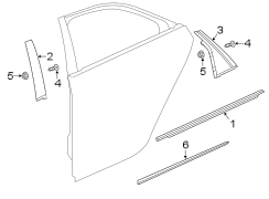 REAR DOOR. EXTERIOR TRIM.