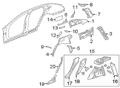 QUARTER PANEL. INNER STRUCTURE.