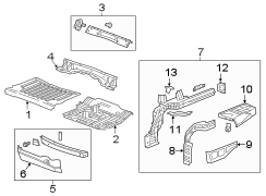 REAR BODY & FLOOR. FLOOR & RAILS.