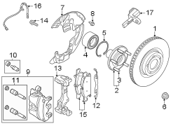 Image of Disc Brake Caliper image for your 2018 Ford F-150 2.7L EcoBoost V6 A/T 4WD XL Crew Cab Pickup Fleetside 