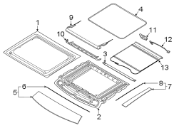 Image of PANEL - ROOF TRIM - CENTRE. Side plate. image for your Ford Bronco Sport  