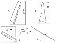 Image of Wheel Arch Molding (Front, Upper) image for your 2005 Ford F-150 4.6L Triton V8 A/T RWD XLT Extended Cab Pickup Stepside 