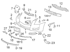 Front bumper. Bumper & components.