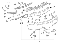 REAR BUMPER. BUMPER & COMPONENTS.