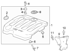 ENGINE / TRANSAXLE. ENGINE APPEARANCE COVER.