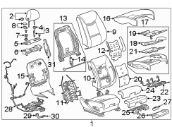 Seats & tracks. Passenger seat components.