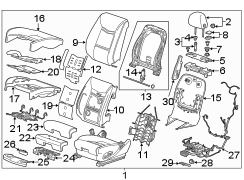 SEATS & TRACKS. DRIVER SEAT COMPONENTS.