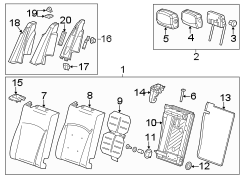 SEATS & TRACKS. REAR SEAT COMPONENTS.