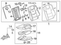 SEATS & TRACKS. REAR SEAT COMPONENTS.