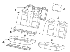 SEATS & TRACKS. REAR SEAT COMPONENTS.