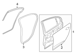 Rear door. Door & components.