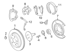 REAR SUSPENSION. BRAKE COMPONENTS.