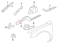 Fender. Seats & tracks. Structural components & rails.