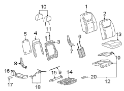 SEATS & TRACKS. PASSENGER SEAT COMPONENTS.