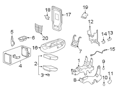 SEATS & TRACKS. FRONT SEAT COMPONENTS.