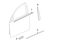 FRONT DOOR. EXTERIOR TRIM.