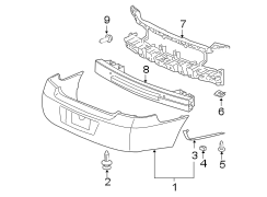 REAR BUMPER. BUMPER & COMPONENTS.