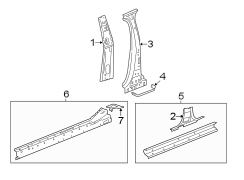 PILLARS. ROCKER & FLOOR. CENTER PILLAR & ROCKER.