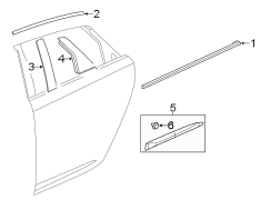 REAR DOOR. EXTERIOR TRIM.