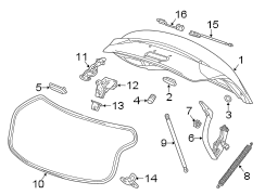 TRUNK LID. LID & COMPONENTS.