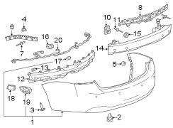 Rear bumper. Bumper & components.