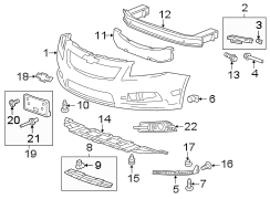 FRONT BUMPER & GRILLE. BUMPER & COMPONENTS.