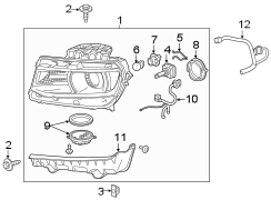 FRONT LAMPS. HEADLAMP COMPONENTS.