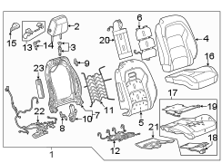 SEATS & TRACKS. PASSENGER SEAT COMPONENTS.