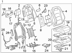 SEATS & TRACKS. PASSENGER SEAT COMPONENTS.