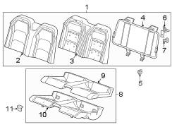 SEATS & TRACKS. REAR SEAT COMPONENTS.