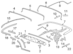 CONVERTIBLE/SOFT TOP. FRAME & COMPONENTS.