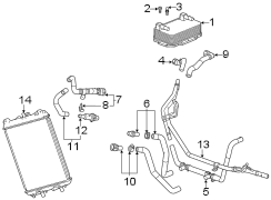 Image of Radiator Coolant Hose image for your 2018 Chevrolet Equinox   