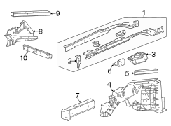 Fender. Structural components & rails.