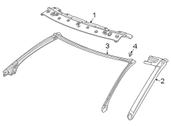 Roof. Windshield header & components.