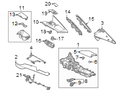 Catch. Latch Assembly - Floor Console A/RST. (Front). Included with: Console.