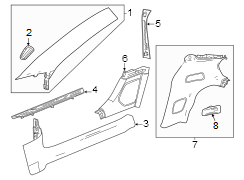 Image of Lock pillar trim. Panel. image