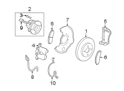 FRONT SUSPENSION. BRAKE COMPONENTS.