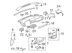 Instrument panel components.