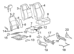 SEATS & TRACKS. FRONT SEAT COMPONENTS.