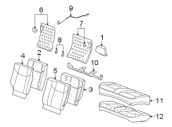 SEATS & TRACKS. REAR SEAT COMPONENTS.