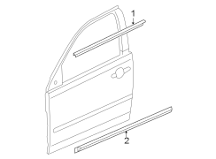 FRONT DOOR. EXTERIOR TRIM.